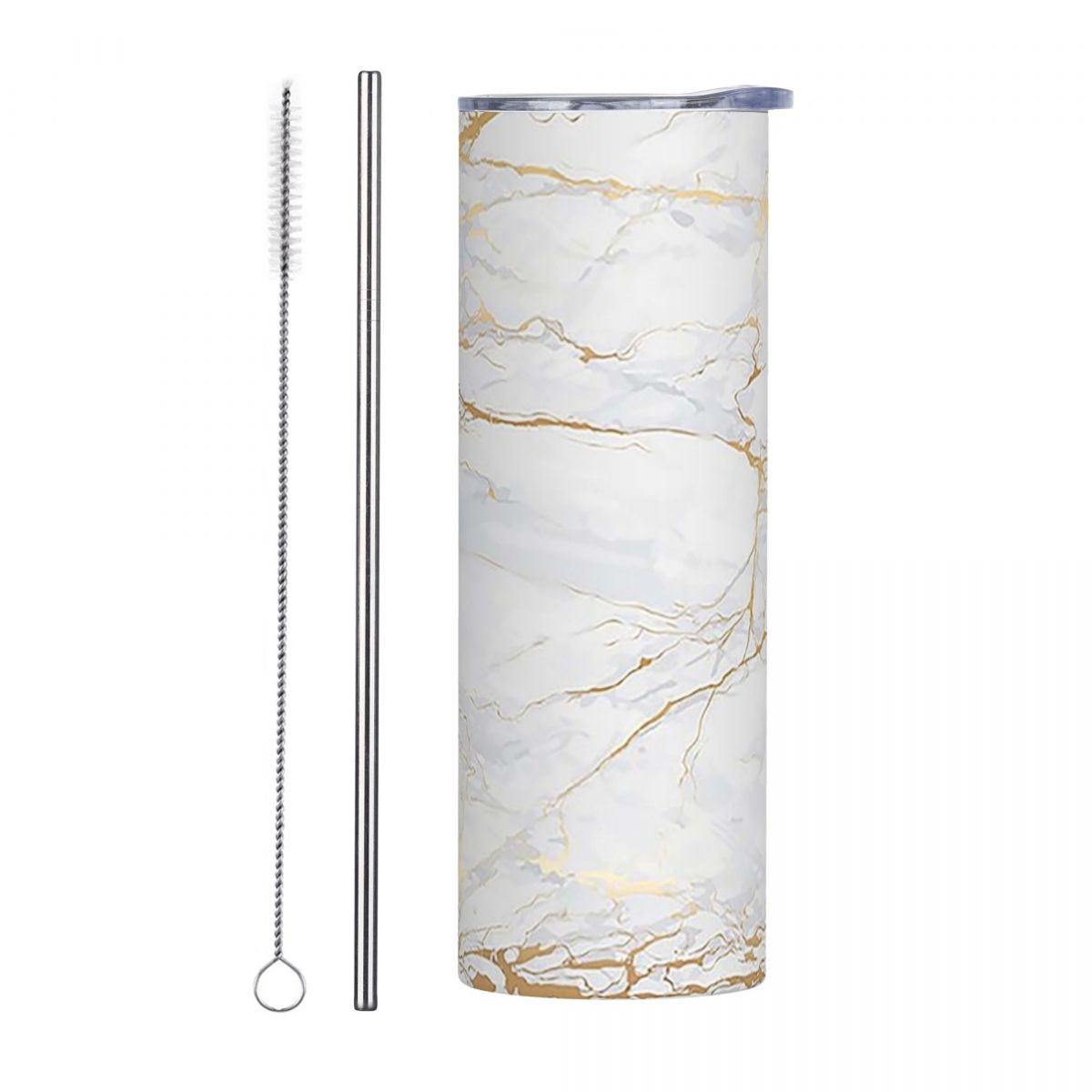 화이트 앤 골드 마블 스테인리스 스틸 텀블러 진공 단열 - Tumbler 20Oz White 리뷰 및 가격