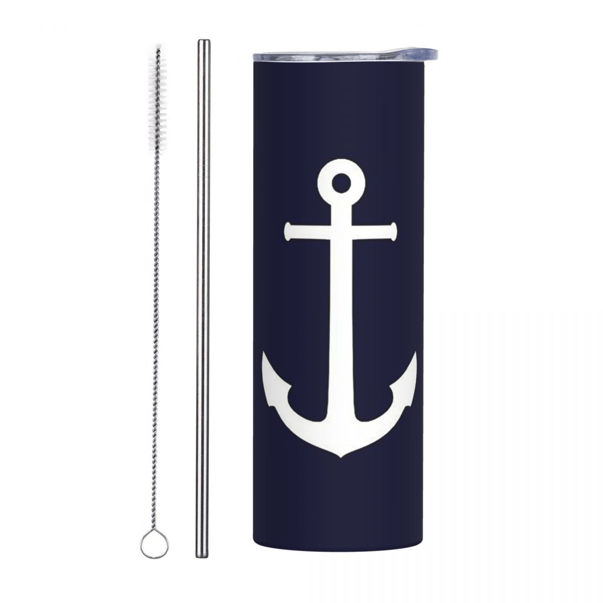 흰색 앵커 무늬 네이비 블루 스테인리스 스틸 텀블러 진 - Tumbler 20Oz White 리뷰 및 가격