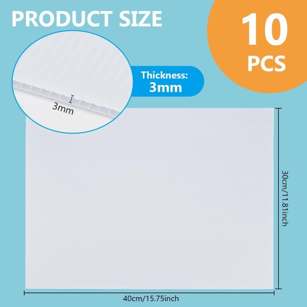 10장 흰색 골판지 플라스틱 시트 15.7x11.8인치 - Yard Sign Blank 리뷰 및 가격