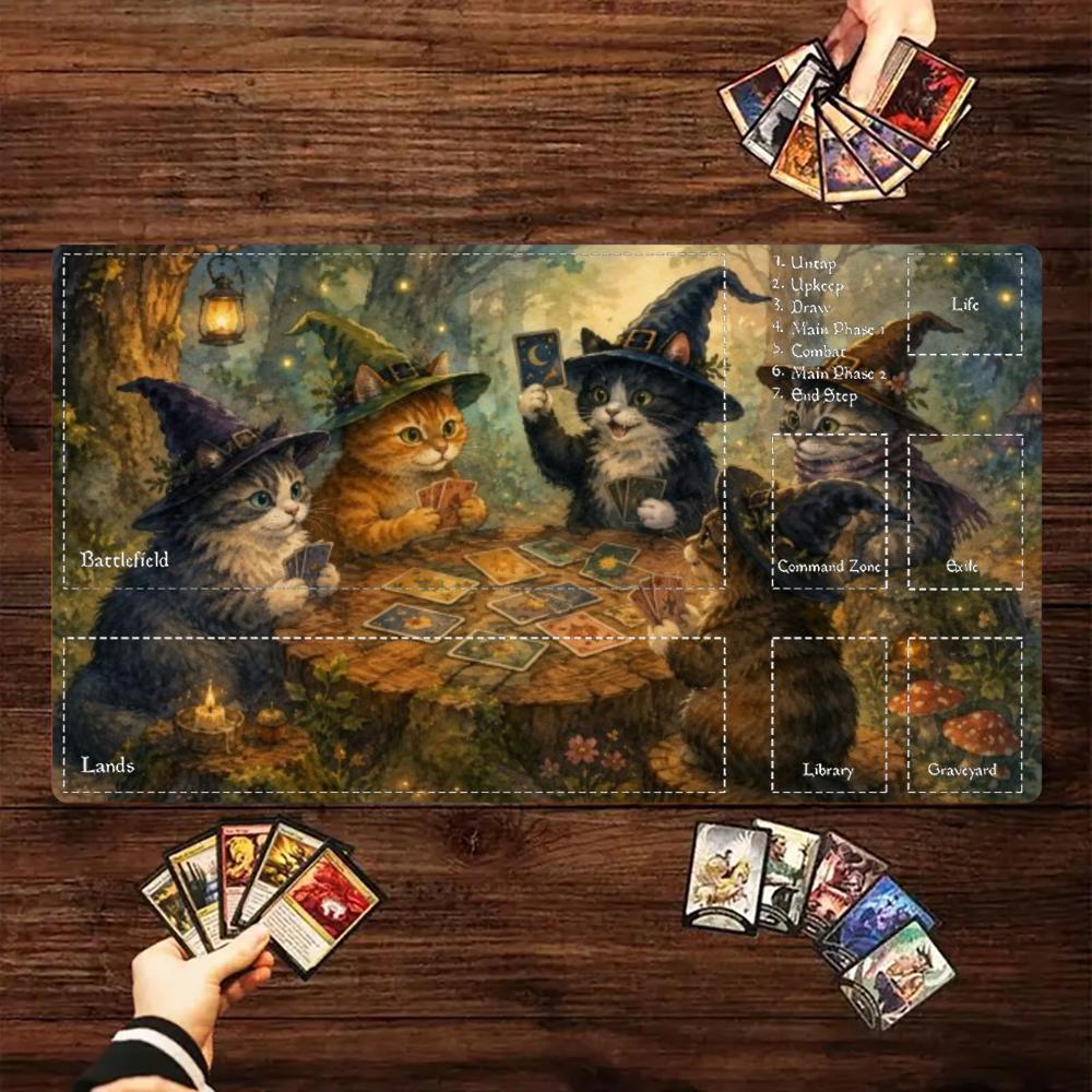 위치 캣츠 플레이 카드 매직 포레스트 대형 TCG 플레 - Door Mat Blank 리뷰 및 가격