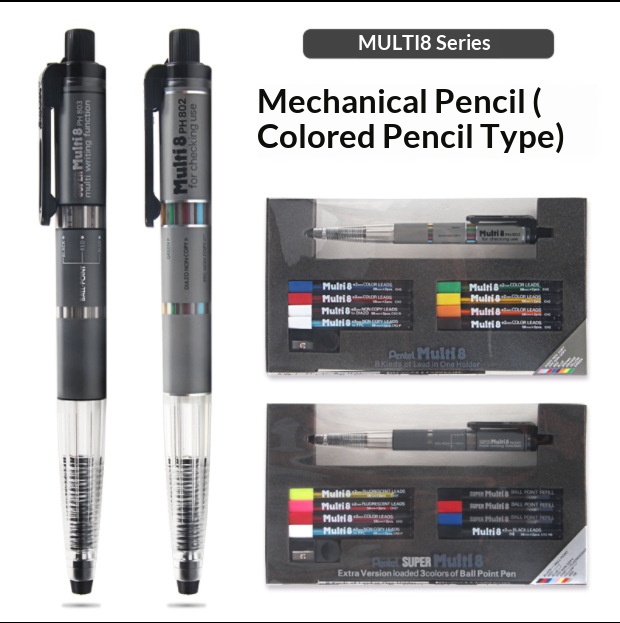 펜텔 멀티 8 in 1 컬러 샤프펜슬 2.0mm 리필  - Staedtler Pencil Lumocolor 리뷰 및 가격