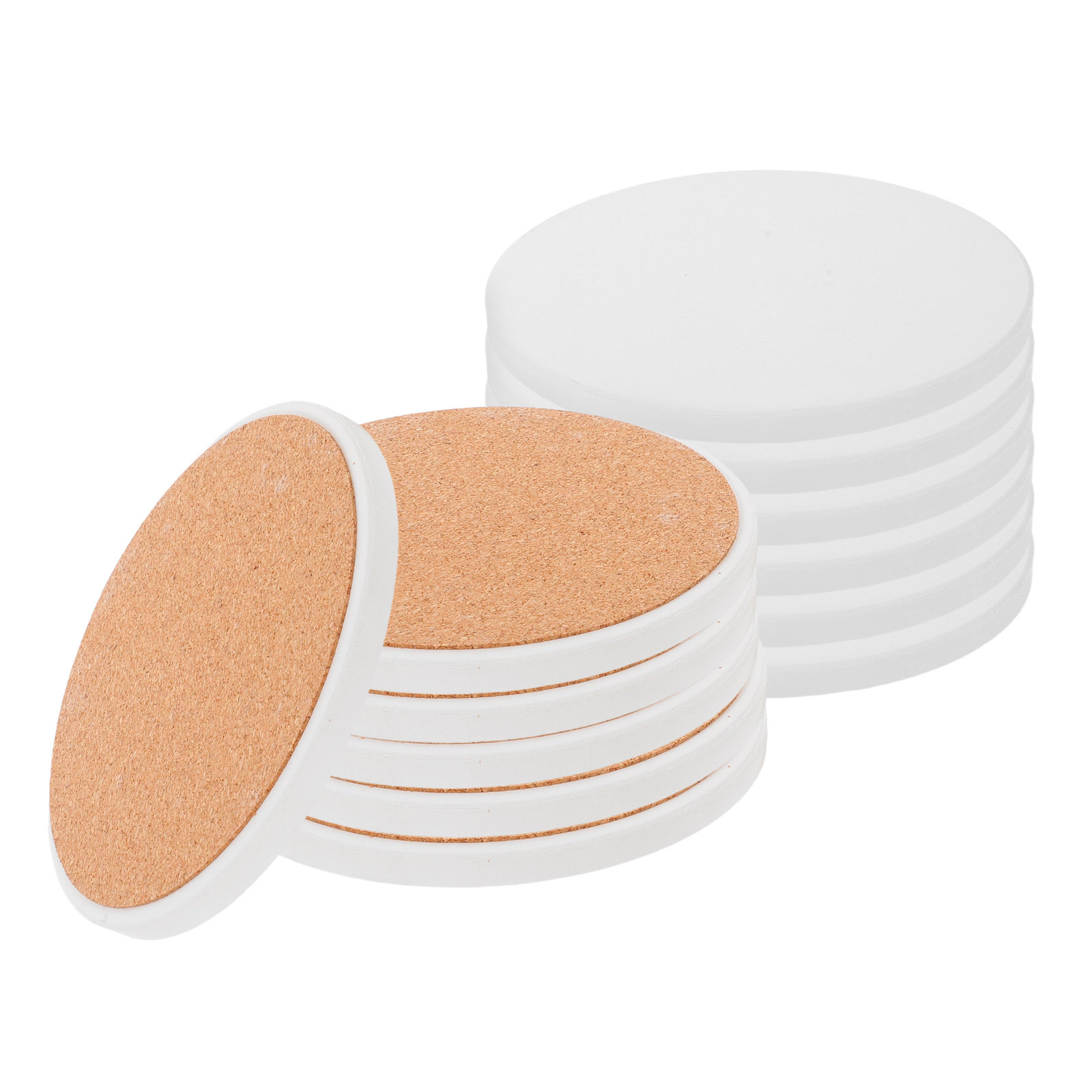 12개입 흰색 원형 세라믹 컵받침, 승화 인쇄용 블랭크 - Coaster Sublimation Blank 리뷰 및 가격