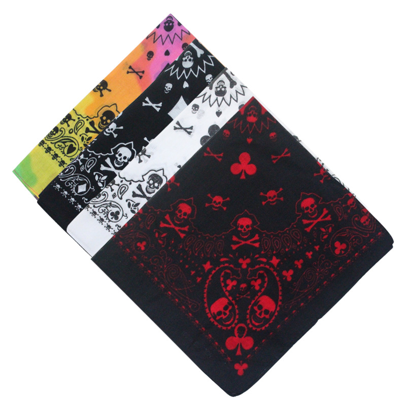 55cm 화이트 블랙 레드 해골 포커 기하학 반다나 유 - Bandana Blank White 리뷰 및 가격